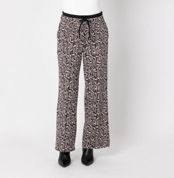 Perfectly JU Hose 'Bella' Wide schwarz/beige