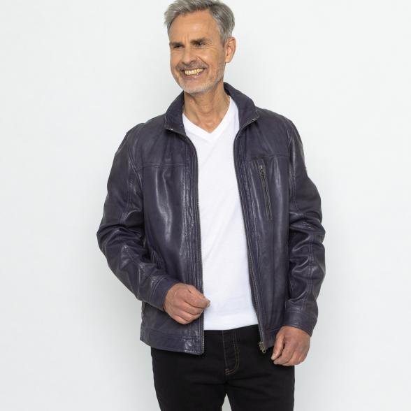 OTTO KERN Herren-Lederjacke 'Stan' pflaume