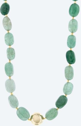 Collier Prasiolith Magnetverschluß