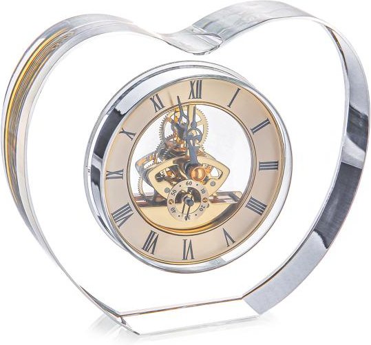 Crystal Dreams Tischuhr 13cm Herzform