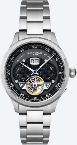 EARNSHAW Automatikuhr "Baron Grand Date" schwarz