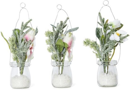 Christrosen und Schneeglöckchen Set 3tlg.