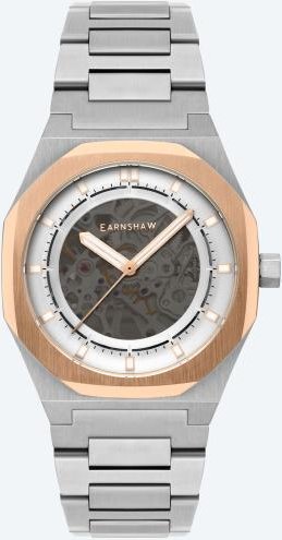 EARNSHAW Automatikuhr "Drake Skeleton" bicolor