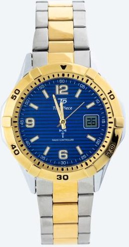 Time Piece Herren-Funkuhr bicolor, blau