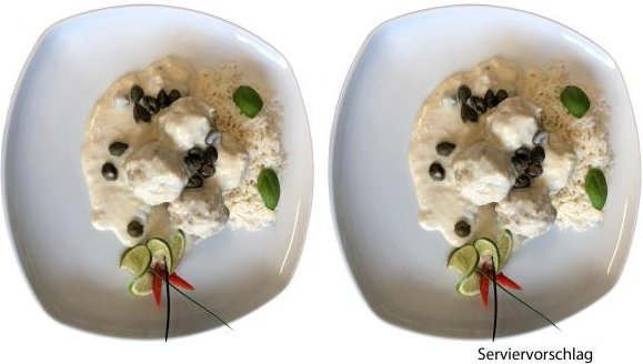 Hackbällchen in Kapernsauce
