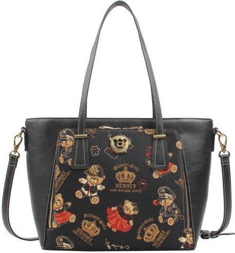 Henney Bear Shopper schwarz/multicolor