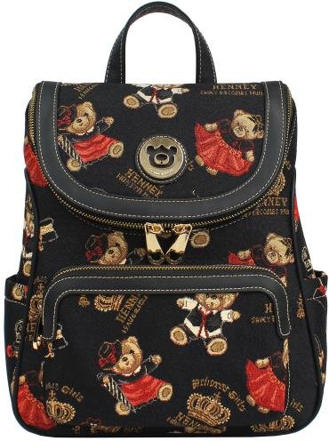 Henney Bear Rucksack schwarz/multicolor