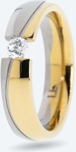 Ring Titan bicolor mit Zirkonia