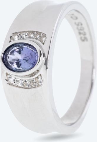 Ring 925 Silber rhodiniert Tansanit