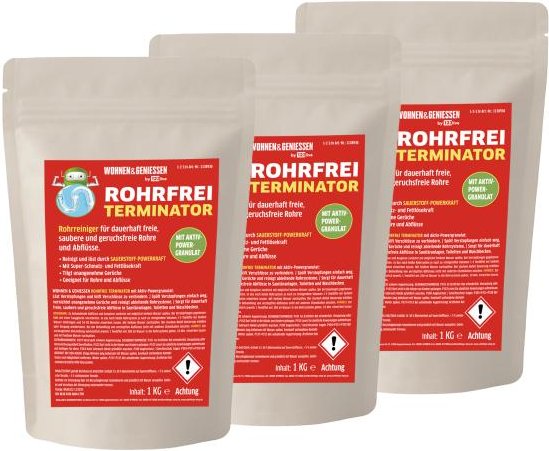 W&G 3x1kg Abflussreiniger Rohrfrei Pulver