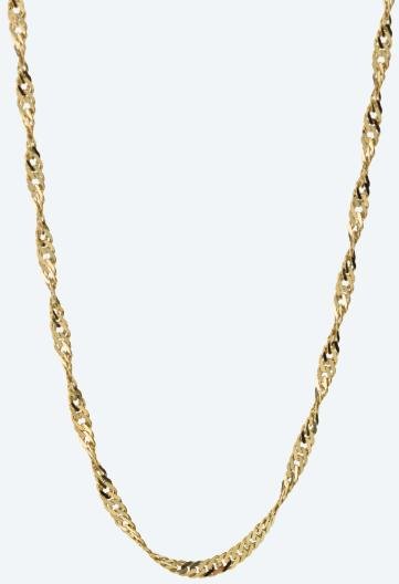 Singapurkette 925 St. Silber vergoldet ca. 45 cm