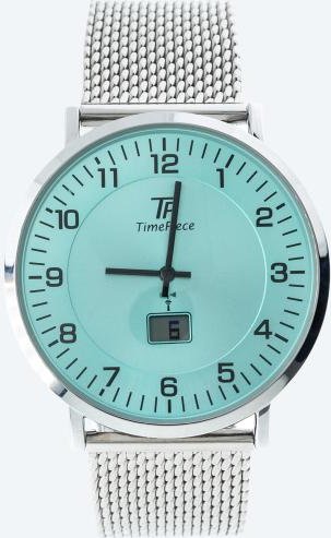 Time Piece Herren-Funkuhr "Slim Line" iceblau