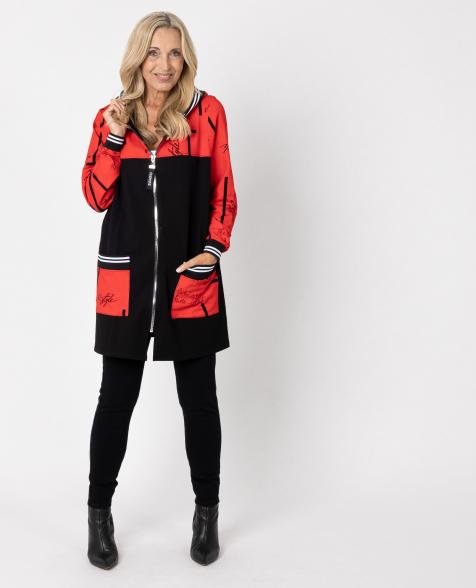 VANESSA STYLE Damen-Jacke schwarz/ rot