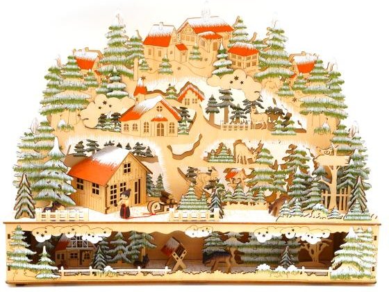 LED-Lichterbogen mit Rehen