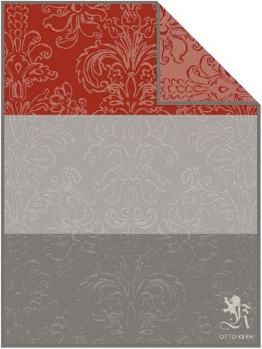 OTTO KERN Wohndecke großer Querstreifen, grau-rot