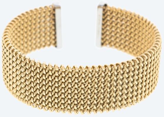 Armreif Edelstahl bicolor Zirkonia