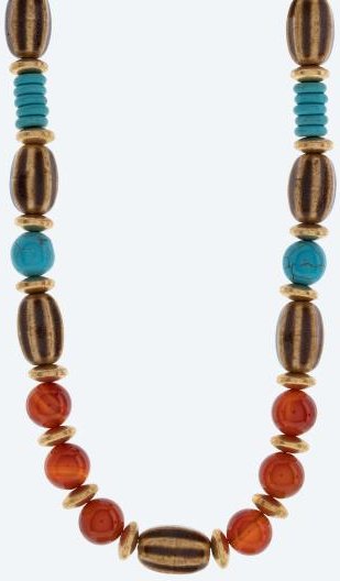 Collier Porzellanelemente, Edelsteine