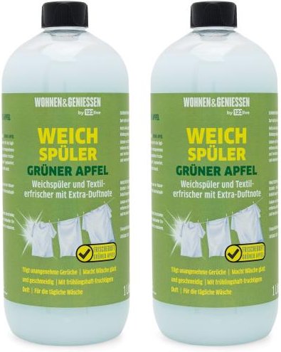 W&G Weichspüler 2 x 1 Liter Grüner Apfel
