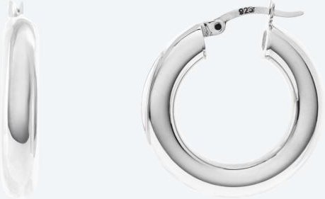 Creolen 925 Sterling Silber rhodiniert