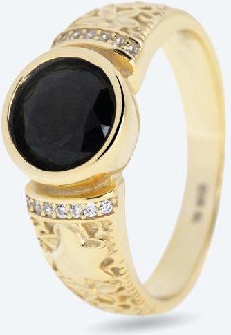 Ring 925 Silber vergoldet Spinell