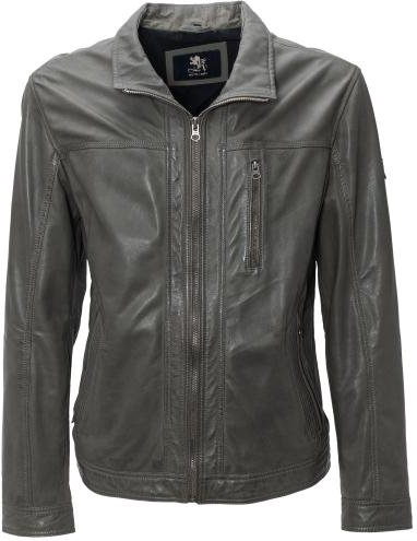 OTTO KERN Herren-Lederjacke 'Stan' grau