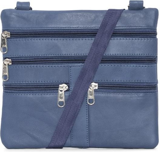 Steinmeister Lederumhängetasche dunkelblau