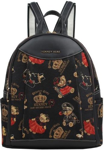 Henney Bear Rucksack schwarz/multicolor