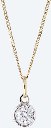 Anhänger mit Kette 375 GG/WG Kanada Brillant