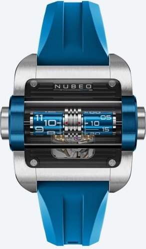 NUBEO Herrenuhr "Continuum" schwarz-blau