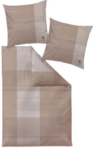 OTTO KERN Bettwäsche 4tlg. Kariert, natur