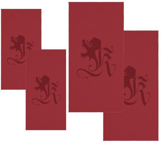 OTTO KERN Frottier-Set, 4tlg. rot OK LOGO hochtief