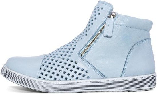 Andrea Conti Damen Lederstiefelette pastellblau