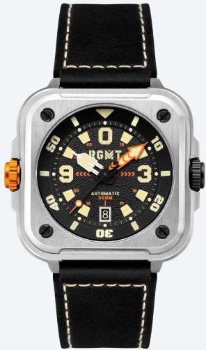 RGMT Automatikuhr "Pershing" schwarz