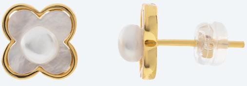 Ohrstecker 925 vergoldet Süßwasserzuchtperle