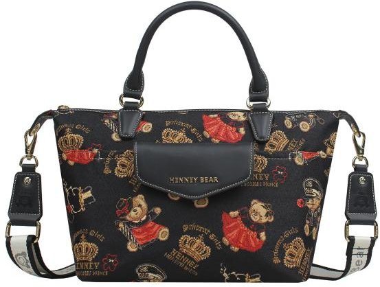 Henney Bear Henkeltasche schwarz/multicolor
