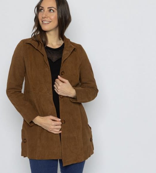 OTTO KERN Damen-Lederkurzmantel cognac