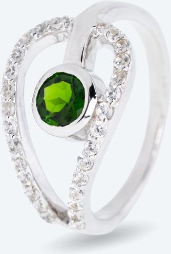 Ring 925 St. Silber rhodiniert Chromdiopsid