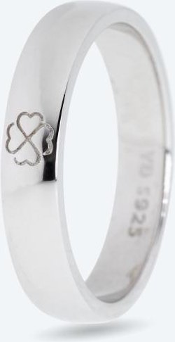 Ring 925 St. Silber rhodiniert Kleeblatt