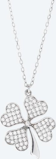 Anhänger mit Kette 925 St. Silber rhod. Zirkonia