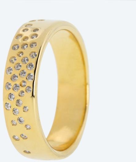 Ring 925 Sterling Silber vergoldet Zirkonia