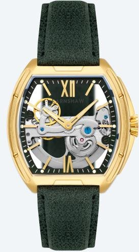 EARNSHAW Automatikuhr "Knightsbridge" gold-grün