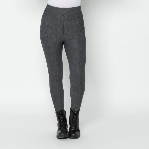 FASHION NEWS Thermo-Fleece-Jeans-Leggings grau