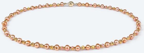 Collier Süßwasserzuchtperlen Magnetverschluß