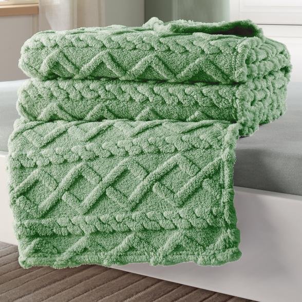 Jacquarddecke 150x200cm grün