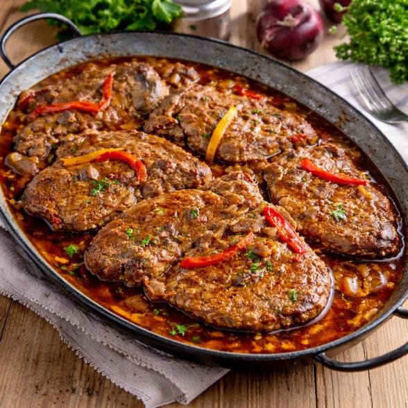 Schopfbraten in Brauhaussoße