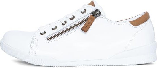 Andrea Conti Damen Ledersneaker weiß/brandy