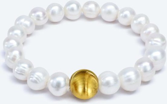 Armband 925 vergoldet Süßwasserzuchtperle