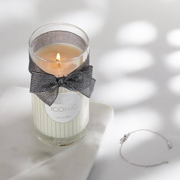 JuwelKerze mit Armband silber