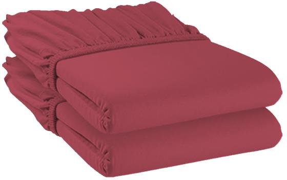 OTTO KERN Spannbettlaken, 2er-Set, rot