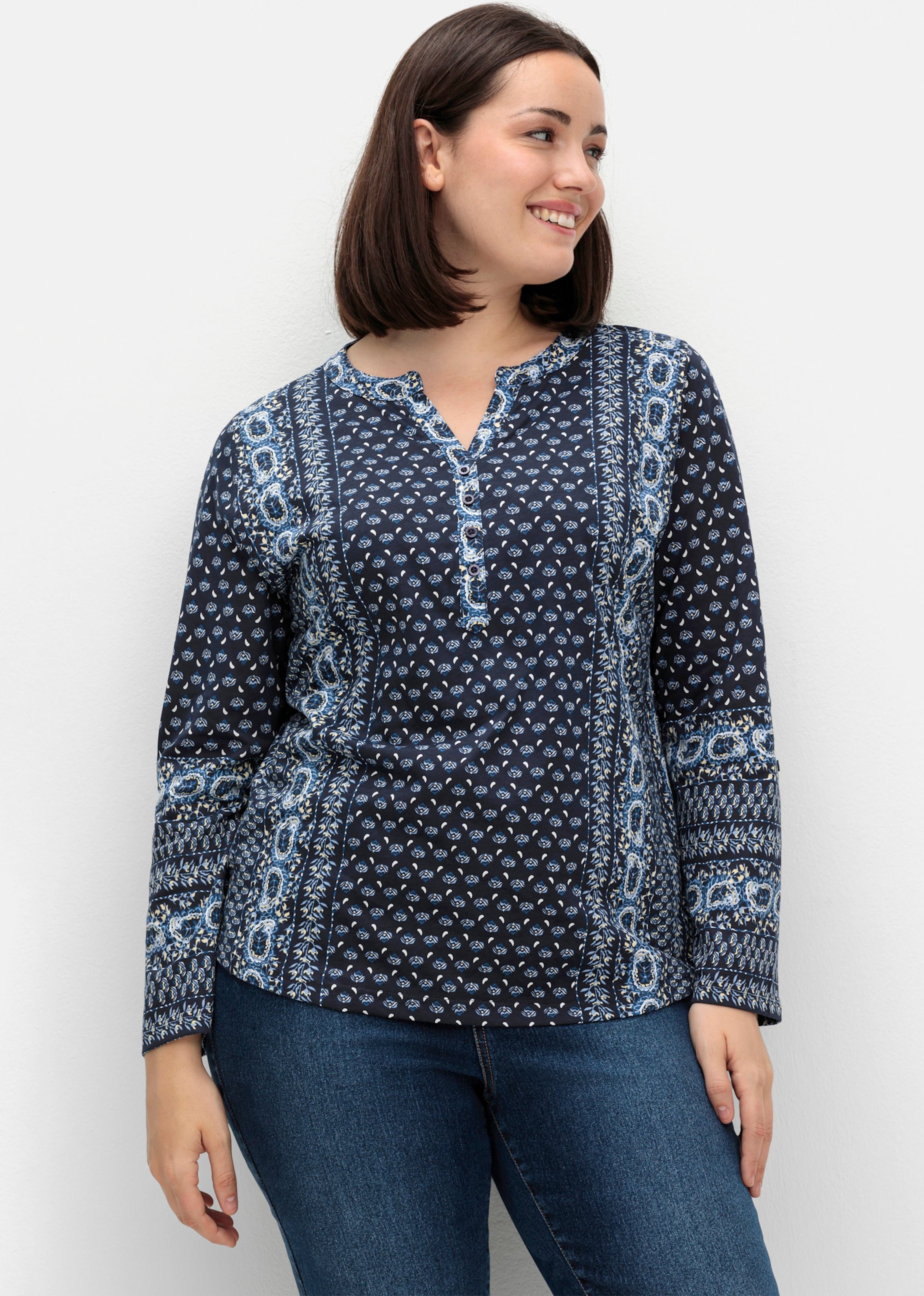 Sheego Print-Shirt mit Minimal-Muster